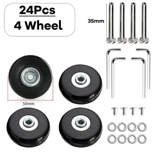 50x18mm luggage wheels set - 50x18mm,