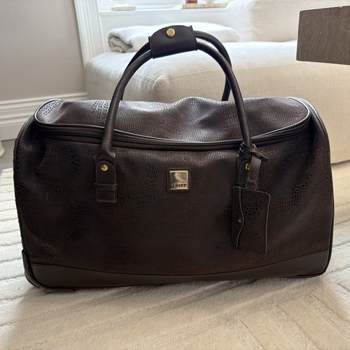 Tripp brown leather luggage - brown,